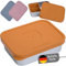 BEARFOOT Fiambrera infantil de acero inoxidable con tapa de silicona, fiambrera sin BPA, a prueba de fugas, caja bento para niños, fiambrera para guardería, escuela y guardería, apta para lavavajillas