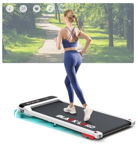 BLACK LORD Trainingsband, für Haus und Büro, 3,2 PS, 4% Neigung, tragbar unter Tisch, Bluetooth Fernbedienung, Cardio Aerobic-Trainer, Weiß