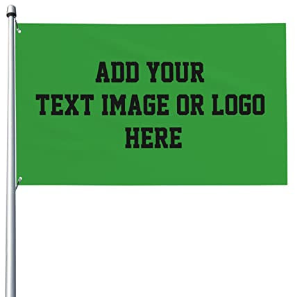 DOHXQM Drapeaux de jardin personnalisés Conception de votre propre logo image 2.5X4 pieds Ajoutez votre texte Impression double face Drapeau personnalisé pour Créez votre propre Anniversaire bannière