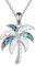 YONFQE Palm Tree Necklace Sterling Silver Palm Tree Pendant Tree Jewellery for Women Birthday Gifts for Women