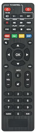 ROLLGAN Telecomando sostitutivo adatto per Majestic TIVUSAT I-Can S490 S-490 SAT270 SAT440 DEC265 Decoder