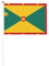 Bandera de Granada de doble cara de mano, 5.5 x 8.2 pulgadas, para fiestas, eventos deportivos