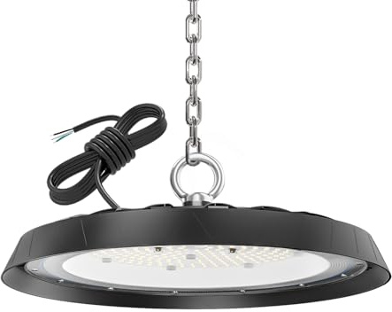 200W Illuminazione LED Garage, 20000LM 6500K UFO Illuminazione da Soffitto Lampada con Cina, Bianco Freddo Proiettore LED Interno, 216 LED IP65 Impermeabile Luce da Soffitto per Garage Magazzino