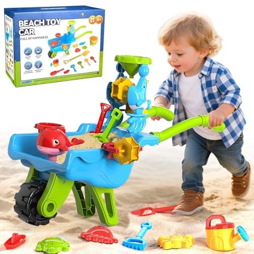 Apritsce Carriola Giochi Sabbia Bambin, Versatile Giochi Spiaggia Bambini, Giochi da Spiaggia per Bambini
