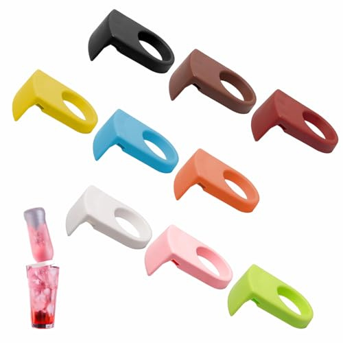 9 Pezzi Fermagli Bottiglia Fibbie Bevande Birra Clips in Plastica Porta Cocktail Drink Snap per Goletta Bicchieri di Calice Bar Home Cucina Party