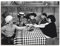 ARTLAND Wanddeko Leinwand Bilder Wandbild 80 x 60 cm Film TV Kino Gang Gruppe Kinder Die kleinen Strolche 1935 Vintage Schwarz Weiß Filme T0HN