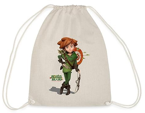 Spreadshirt Robin Hood Mit Pfeil Und Bogen Turnbeutel, One size, Natur