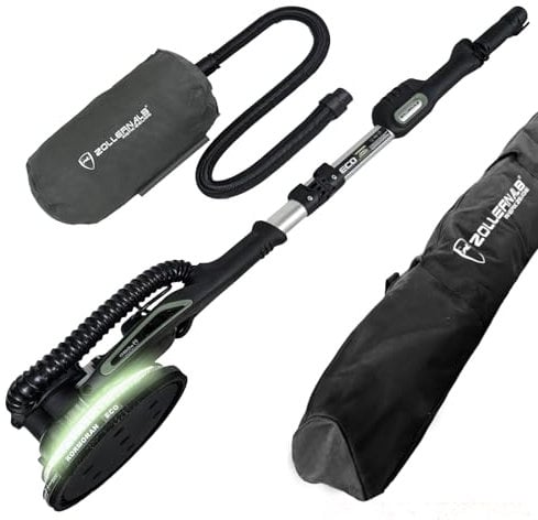 ZOLLERNALB Kormoran ECO mit integriertem SAUGER und LED 3,8kg Langhalsschleifer Trockenbauschleifer Wand- Deckenschleifer 880 Watt 1200-2150mm Länge Kurzhalsschleifer