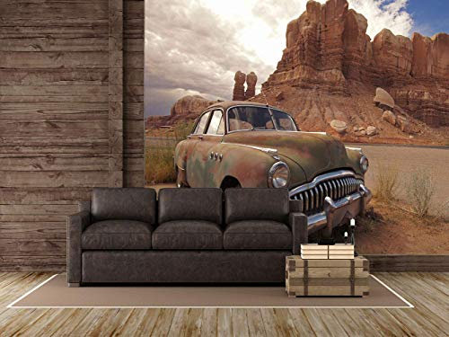 OEDIM Papier Peint Auto-Adhésif | Ancienne voiture| 400 x 300 cm | Décoration muraux de Chambre