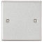 Knightsbridge 1G Blanking Plate - Square Edge Brushed Chrome