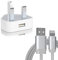 USB UK Mains Charger Adapter, 1AMP Fast Speed With 1.5m USB Lightning Cable (MFi Certified) Compatible With iPhone 14 Pro Max 13 12 Pro 11 XsMax/XR/X 8/7/6S/ SE/5S/5, iPad, iPod