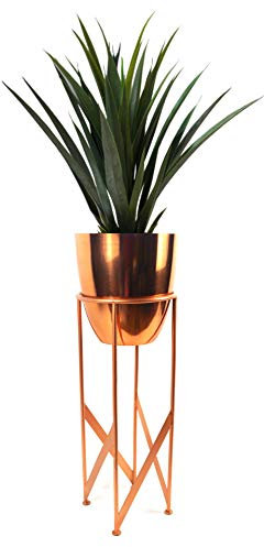 Leaf Tall Metal Plant Stand with Planter,90cm