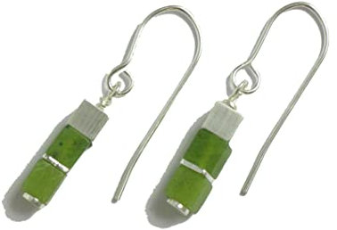 Würfel-Ohrhänger Jade