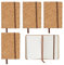 Natuiahan 5 Notizblöcke mit 80 Blättern (160 Seiten), 5 Notizbücher, liniert, Korkdeckel, Bürobedarf, Maße 14,5 x 9 cm