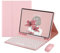 YEEHi Keyboard Case Mouse for iPad 6th 5th Generation 9.7, Air ＆ Air 2, iPad Pro 9.7 inch Case with Cute Round Key Bluetooth Detachable Color Keyboard Cover (Pink)
