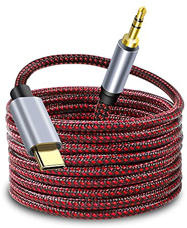 USB C to 3.5mm Audio Aux Cable 1M, Type C Adapter to 3.5mm Headphone Stereo Cord Car for Samsung Galaxy S21 S20 Ultra,Note 20 10+,Google Pixel 5 4 3 2XL,iPad Pro and More (1m)