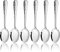 HaWare Esslöffel, Edelstahl-Löffel, 6er-Set, moderne gehämmerte Tafellöffel für Zuhause, Restaurant, runde Kante und hochglanzpoliert, spülmaschinenfest, 20 cm