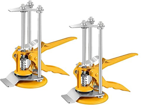 Hand Jack Arm, 2 Packs Labor Saving Arm Jack Tile Height Adjuster, Cabinet Drywall Lift, Flooring Jack Leveling System for Door Window Porches Decks Frameworks (A)