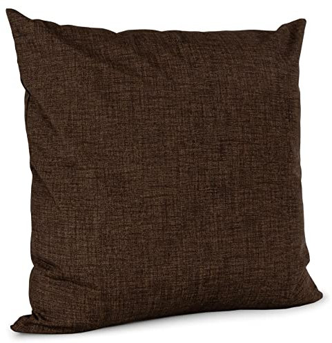 ANRO Kissenbezug Kissenhülle Kissen Sofakissen Zierkissen Deko Kissenbezüge Leinenoptik Dunkelbraun 40x40cm mit Füllung