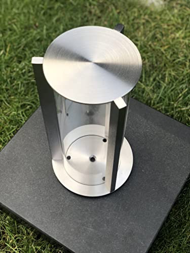 Grablaterne Lampe Edelstahl Groß Modern Leuchte Hochwertig
