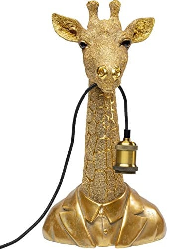 Kare Design Tischlampe Animal Giraffe Gold, Schreibtischlampe, Nachttischlampe, Dekoleuchte, Tischleuchte, Schreibtischlampe Kinder, Leuchtmittel nicht inklusiv, 50x24x26,5cm