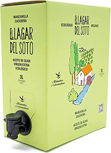 Olio Extravergine di Oliva Naturale - Bag in Box con Capacità di 3 L - Prima Estrazione a Freddo - Miglior Olio Bio dell'Estremadura 2022. Medaglia d'Oro Ecotrama 2022 - EVO 3L