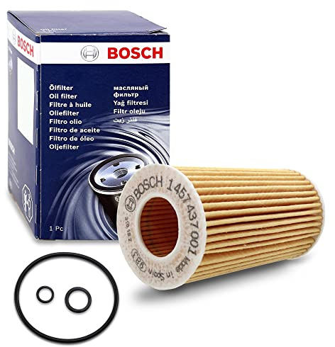 2 x Original Bosch 1457437001 Oil Filter Compatible with Grand Cherokee II 2.7L 2001-2004 C-Class 2.1L-2.7L 1997-2010 E-Class 2.1L-2.7L 19998-20006 Viano 2.1 L 2003. -2006
