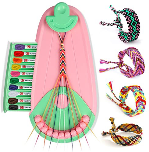 Kit per Braccialetti Ragazza, Braccialetti Amicizia Bambini 5-12 Anni, Kit Artigianali Bracciali Intrecciati Tessuto Braccialetto Fai da Te, Idee Regalo Bambina 6 7 8 9 10 11 12 Anni Compleanno