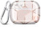 JAHOLAN AirPods Pro 2 Hülle Stoßfeste Silikon Kopfhörer Taschen Schutzhülle Zubehör Kompatibel mit AirPods Pro 2019, AirPods Pro 2 Generation 2022, Marmor Rose Gold