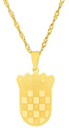 Kroatien Karte Halskette Republik Unisex Hip Hop Persönlichkeit Retro Ethnischer Stil Anhänger Schmuck Geometrische Schlüsselbeinkette Items Power Magic Map Halskette Totem Hochzeitskultur Urlaubs