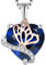 YL Herz Halskette 925 Sterling Silber Schmetterling Anhänger Kette September Geburtsstein Saphir Halskette Schmuckgeschenke für Damen Mutter Freundin ihre