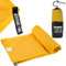 POWRX Micro Fiber Handtuch Set - Kompakt & Leicht - Saugstark & Schnelltrocknend - Einfaches Aufhängen & Verpacken - Materialqualität & Pflegeleicht - microfaser handtücher w Tasche - Gelb