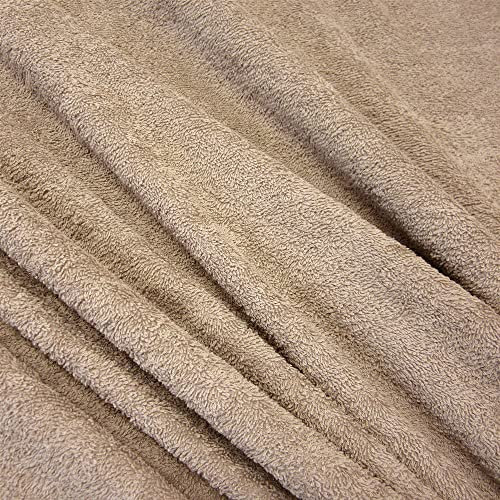 Werthers Stoffe Stoff Meterware Frotté Frottee beige 0,5 m Reine Baumwolle weich Bademantel selber nähen Handtuch Badehandtuch groß