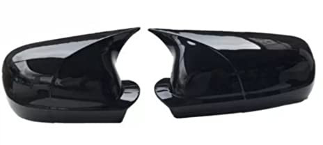 Auto Spiegelkappen Für Golf 4 MK4 1997-2003 Rückspiegelabdeckung 2 Stück Abdeckung Glänzend Schwarz Car Shields Außenspiegelabdeckung Im Fledermausstil Rückspiegelgehäuse