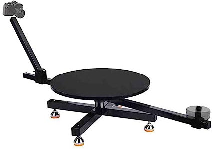 CAULO Mesa de filmación Envolvente Mesa de filmación giratoria de 360° Plato Giratorio silencioso Riel Deslizante circundante Riel Deslizante Giratorio Soporte de filmación