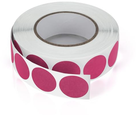 Runde Aufkleber 19mm Rosa Selbstklebend Rolle Kleine Klebepunkte Etiketten Farbkodierung Kreise Sticker Wetterfest 1000 Stück