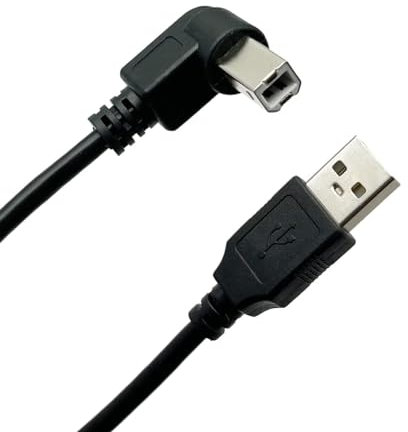Seadream Right Angled USB Printer Cable;USB 2.0 A to Right Angle B Printer/Scanner Cable Cord (16.5FT)