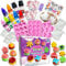 BARVERE Seife Selber Machen Kinder, 500g Seife, 19 Formen, 7 Pigment, 2 Essentielle Öle, 2 Geschenktasche und DIY-Werkzeuge, Seifen Selber Machen Set Erwachsene, Kindergeburtstag Weihnachts Geschenk