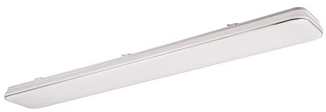 Reality Leuchten LED Deckenleuchte Blanca R64144401, Kunststoff Weiß matt/Chrom, inkl. 46 Watt LED, Switch Dimmer