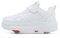 Rollschuhschuhe für Mädchen und Kinder mit Rollen, Quad-Rollschuhe für Damen, 2-in-1-Inline-Skates, Verformungstrainer für Anfänger,White-36