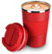 SCJHMY Thermobecher- Isolierbecher, Edelstahl Travel Mug, Vakuum auslaufsicher Reisebecher mit Deckel, Autobecher, doppelwandig isoliert für Wasser und Tee, Kaffee-to-go Becher Rot 380ml