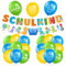 Einschulung Deko Junge, Schuleinführung Schulanfang Deko Set，Schulkind Luftballon Dinosaurier，Dinosaurier Schulkind Banner und Luftballon，Schulkind Einschulung deko für Junge