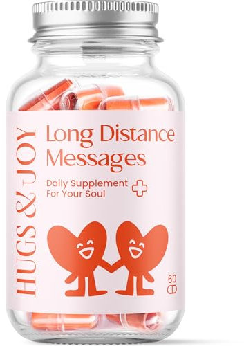 Hugs & Joy Long Distance Messages in a Bottle – 60 Heartfelt Notes to Celebrate Your Love
