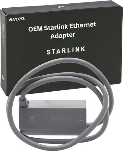 [OEM] Starlink Ethernet Adapter for Starlink Gen 2 - Ethernet Adapter Gen 2 - Up to 1 Gbps, Third-Party Router Integration