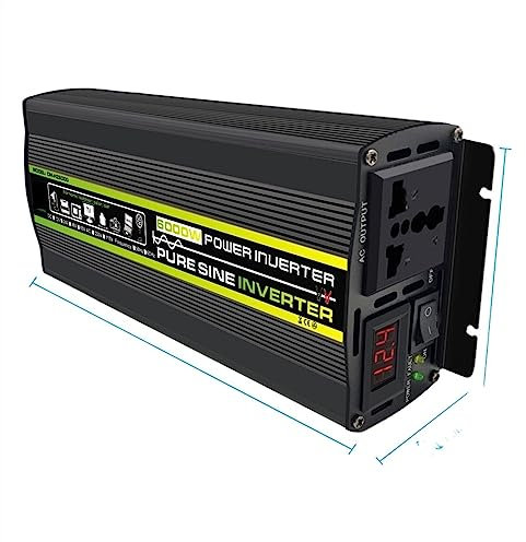 Onduleur de puissance 4000W/8000W onduleur à onde sinusoïdale Pure 12V/24V 110/220 convertisseur de batterie externe Portable onduleur solaire convertisseur de voiture solaire pour voiture, véhicules,