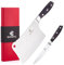 EIXVEYU Juego de Cuchillos de Cocina 2 Juegos de Cuchillos de Carnicero y Cuchillos de Frutas,Cuchillos de Chef Forjados, Cuchillos de Corte de Huesos, con Mango de Madera y Embalaje de Regalo