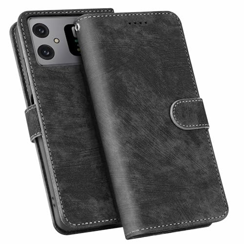 YSONCHAN Flip Hülle für Cubot A20, PU Leder Handyhülle mit Magnetisch, Wallet Stoßfeste Schutzhülle with RFID Blockierung. Schwarz