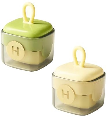 DOOCECIY 2 Pcs Reusable Lint Roller, Portable Washable Mini Square Travel Lint Rollers for Dust Clothes Pet Hair