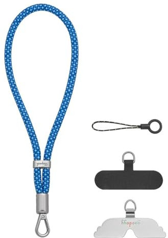 GOODAYY Phone Wrist Strap, Adjustable Tightness Phone Lanyard with 1 Metal and 1 Nylon Patch, Universal Phone Lanyard for Outdoor Anti Theft Mobile Phone Accessories