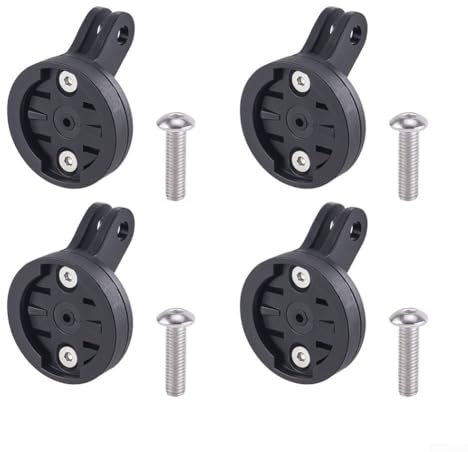 ZMdooreasy Adaptador extendido para cámara o soporte de faro, juego de 4 piezas, luz de bicicleta y adaptador de cámara, para Garmin y para GoPro, para bicicleta de carretera, negro (juego B)